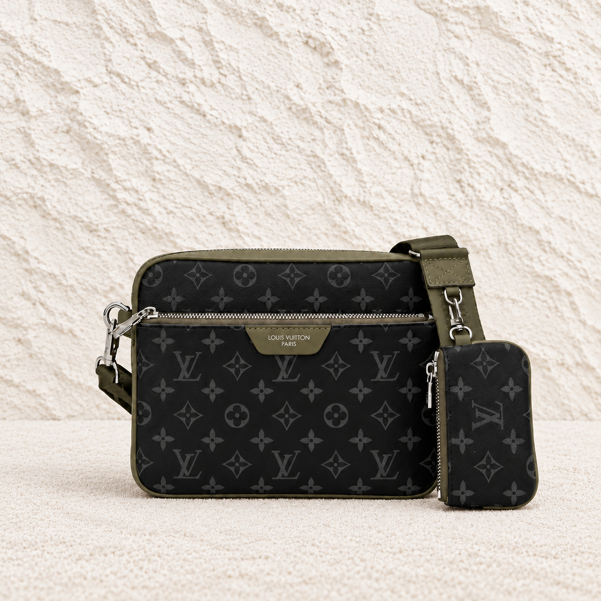 Bolso LV Negro y verde Oliva