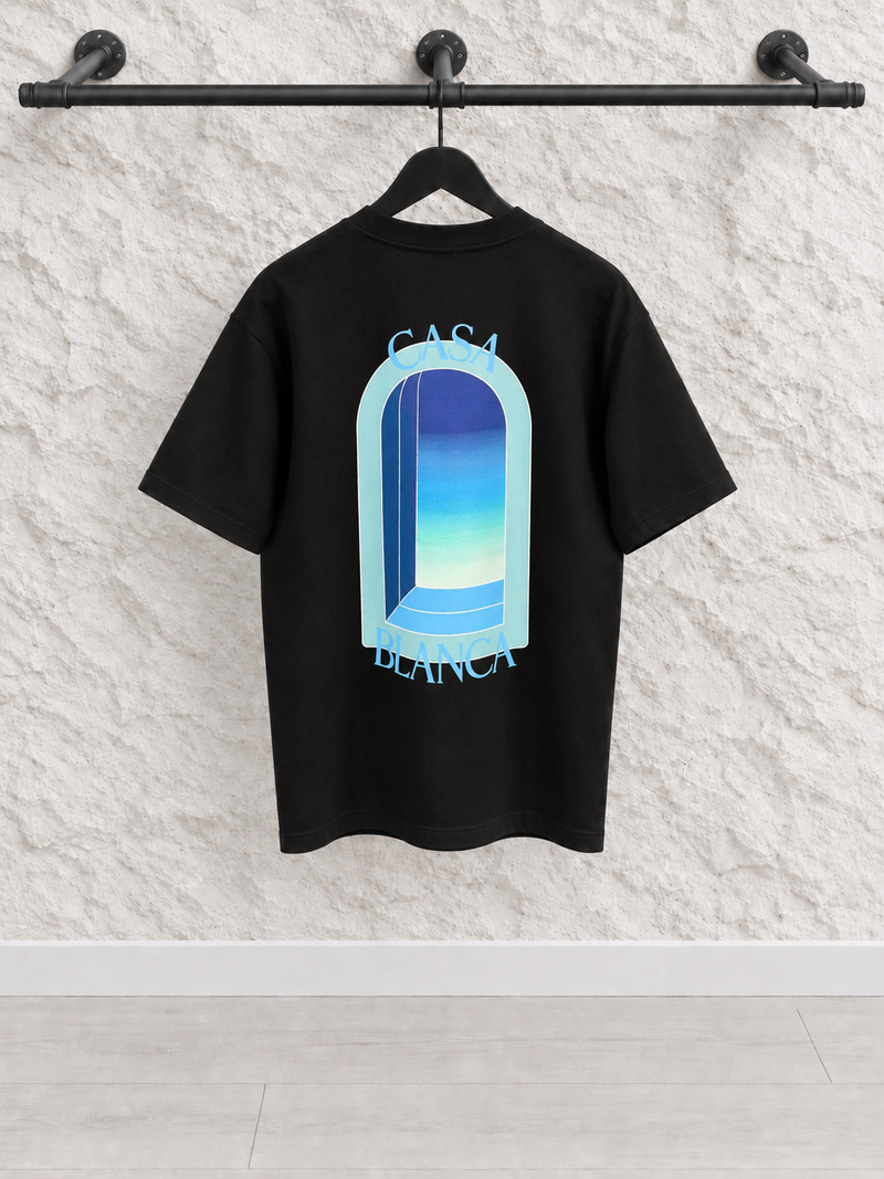 CAMISETA CASA BLANCA NEGRA